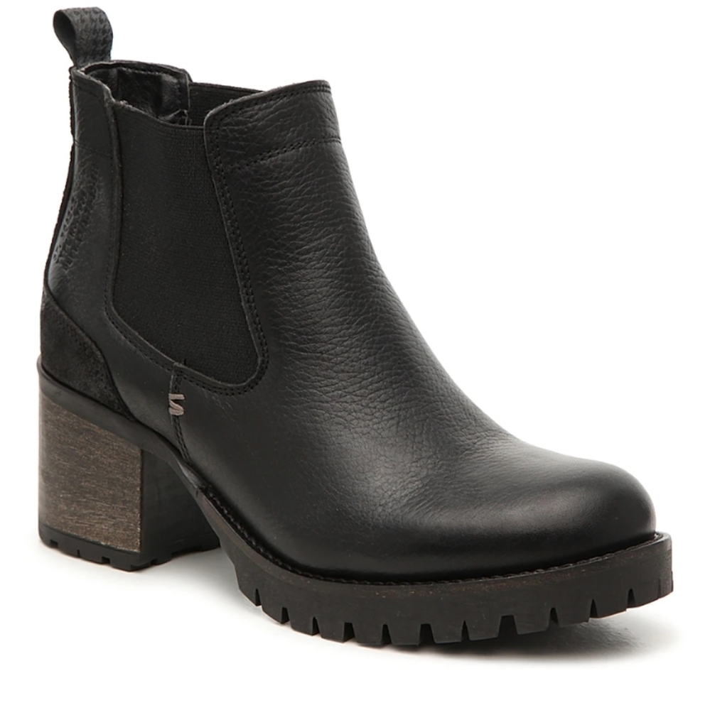 Elegant Black Leather Ankle Booties